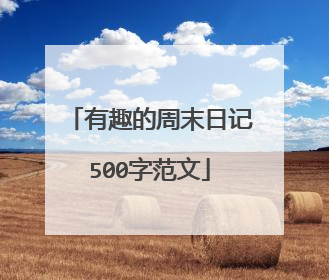 有趣的周末日记500字范文