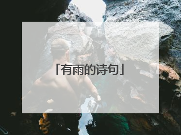 有雨的诗句