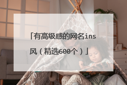 有高级感的网名ins风（精选600个）