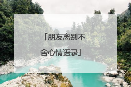 朋友离别不舍心情语录