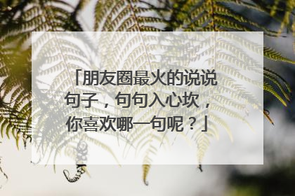 朋友圈最火的说说句子,句句入心坎,你喜欢哪一句呢?