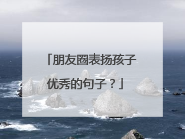朋友圈表扬孩子优秀的句子?