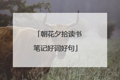 朝花夕拾读书笔记好词好句