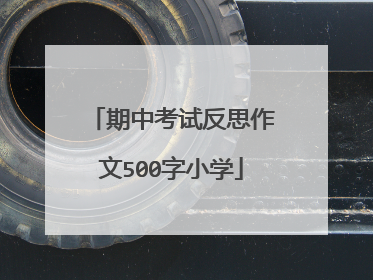 期中考试反思作文500字小学