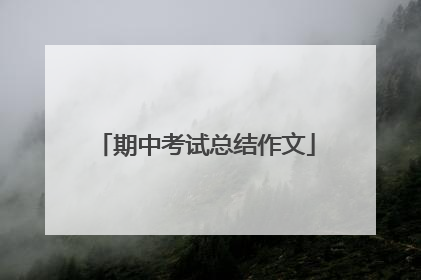 期中考试总结作文