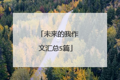 未来的我作文汇总5篇