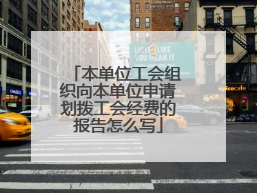 本单位工会组织向本单位申请划拨工会经费的报告怎么写