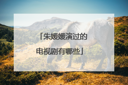 朱媛媛演过的电视剧有哪些