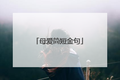 母爱简短金句