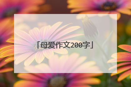 母爱作文200字