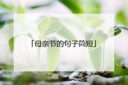母亲节的句子简短