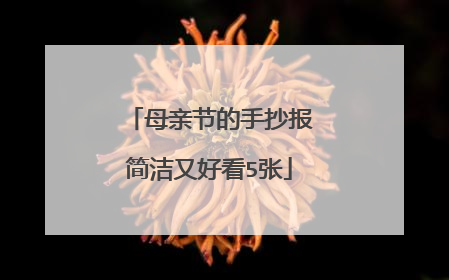 母亲节的手抄报简洁又好看5张