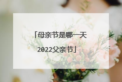 母亲节是哪一天2022父亲节