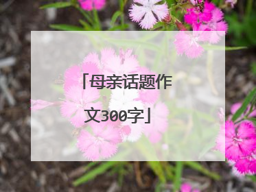 母亲话题作文300字