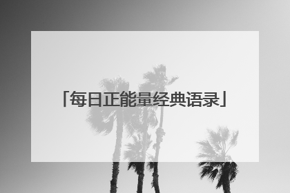 每日正能量经典语录