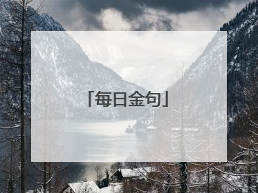 每日金句