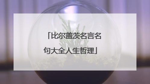 比尔盖茨名言名句大全人生哲理