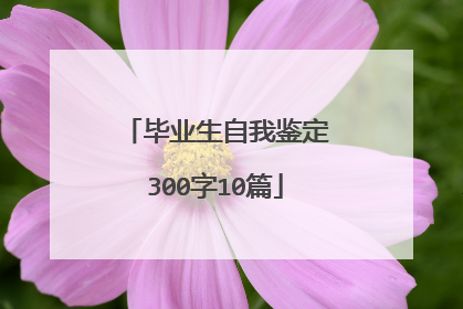 毕业生自我鉴定300字10篇