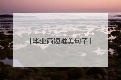 毕业简短唯美句子