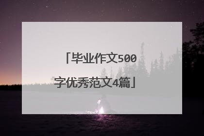 毕业作文500字优秀范文4篇