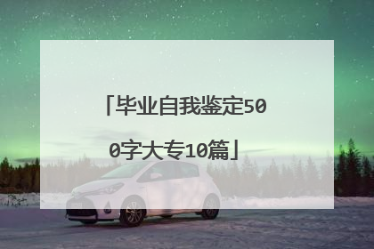 毕业自我鉴定500字大专10篇