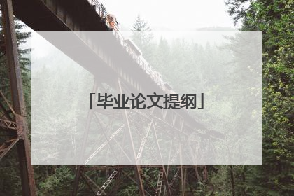 毕业论文提纲