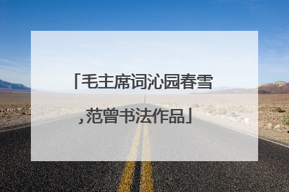 毛主席词沁园春雪,范曾书法作品