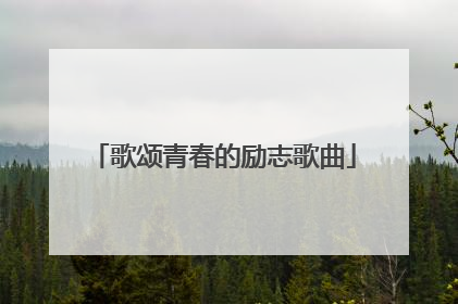 歌颂青春的励志歌曲