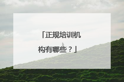 正规培训机构有哪些？