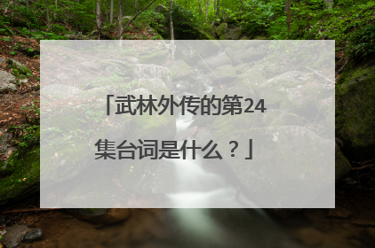 武林外传的第24集台词是什么？