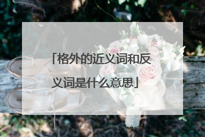格外的近义词和反义词是什么意思