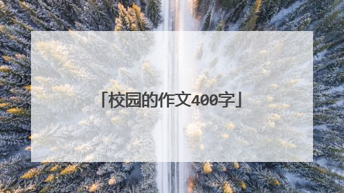 校园的作文400字