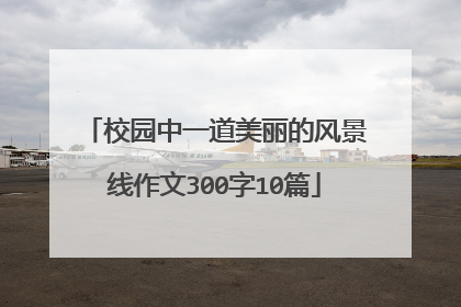 校园中一道美丽的风景线作文300字10篇