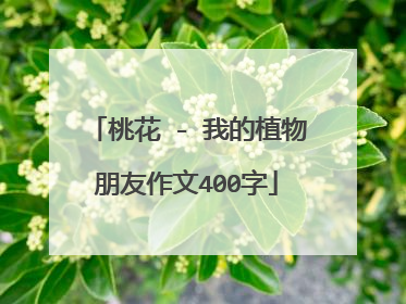 桃花 - 我的植物朋友作文400字