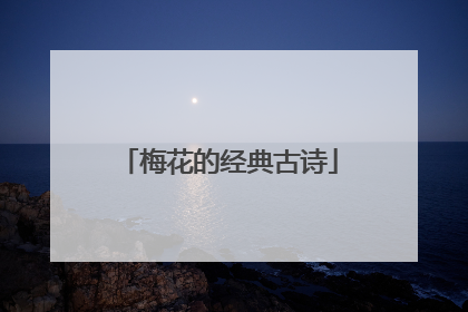梅花的经典古诗