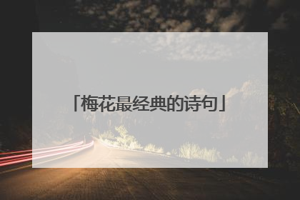 梅花最经典的诗句