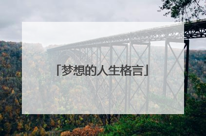 梦想的人生格言