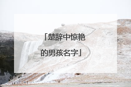楚辞中惊艳的男孩名字