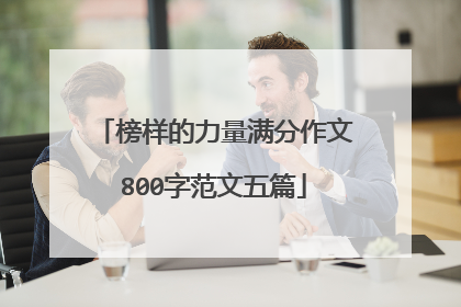 榜样的力量满分作文800字范文五篇