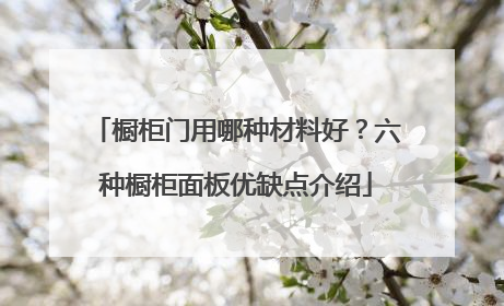 橱柜门用哪种材料好？六种橱柜面板优缺点介绍