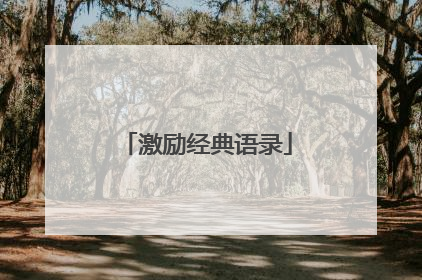 激励经典语录