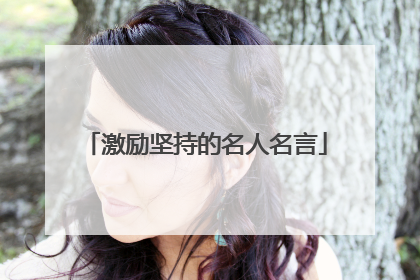 激励坚持的名人名言