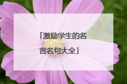 激励学生的名言名句大全