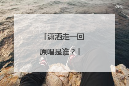 潇洒走一回原唱是谁？