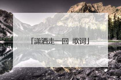 潇洒走一回 歌词