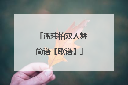 潘玮柏双人舞简谱【歌谱】