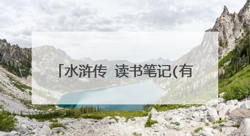 水浒传 读书笔记(有好句,有感悟)500字20篇  谢谢了！