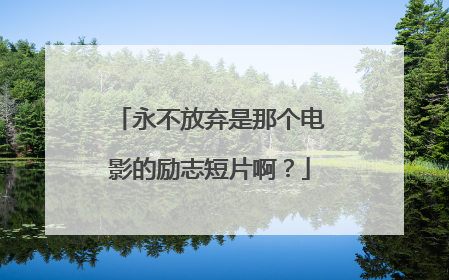 永不放弃是那个电影的励志短片啊？