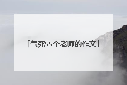 气死55个老师的作文