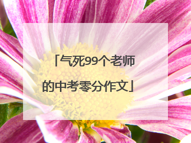 气死99个老师的中考零分作文